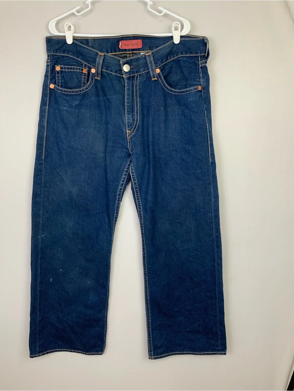 VTG Levi's Type 1 Real Loose Jeans Mens 36x30 Blue Straight Leg Denim Dark Wash